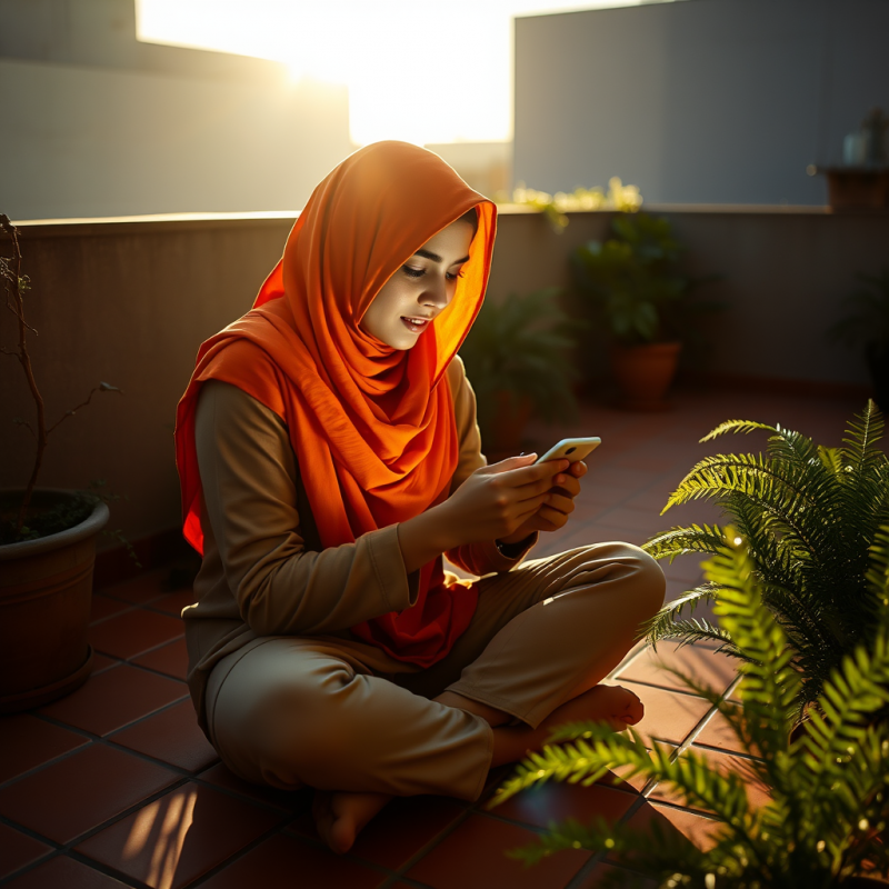 Young Woman in a Vibrant