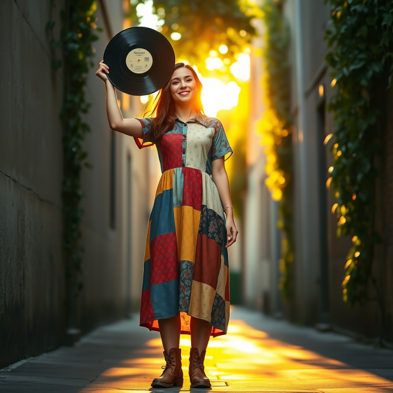 Young Woman in a Vibrant