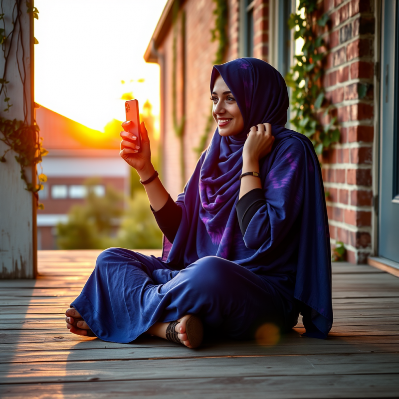 Young Woman in a Vibrant