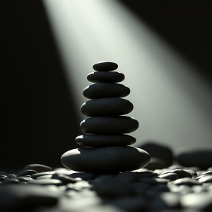 Zen Stones Balanced Stack Meditation Minimal Calm