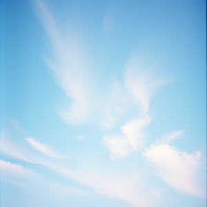 Soft Blue Sky With Wispy Clouds Calming Background