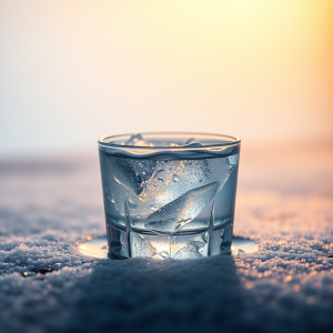 Supercooled Water Crystallizing On Contact