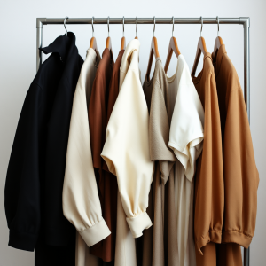 Minimalist Wardrobe With Neutral Capsule Collection Hung ...
