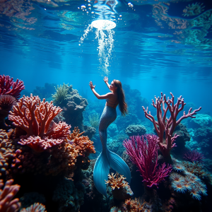 Underwater Mermaid Kingdom Coral Palace Fantasy Ocean