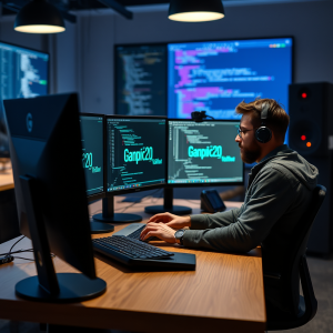 Coding On Multiple Monitors Developer Workspace