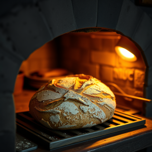 Artisan Sourdough Bread Fresh From Oven Rustic Kitchen Se...