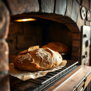Artisan Sourdough Bread Fresh From Oven Rustic Kitchen Se...