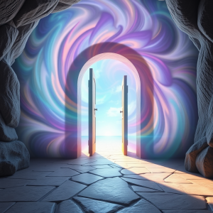 Mystical Portal Swirling Energy Gateway Fantasy Doorway