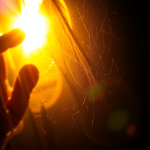 Polarized Light Through Stressed Plastic Showing Stress L...