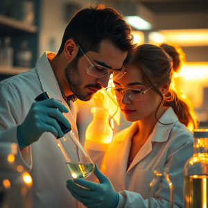 Laboratory Scientist Examining Sample Diverse Researcher