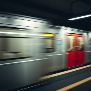 City Subway Train In Motion Urban Transit Blur
